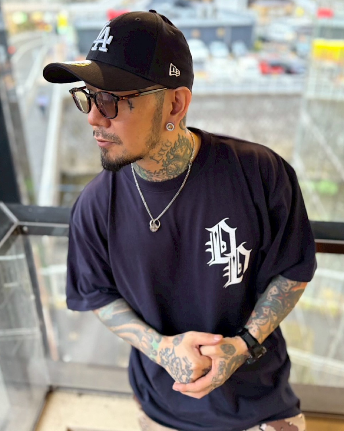 DEAR DORK Logo T-shirt Navy 009