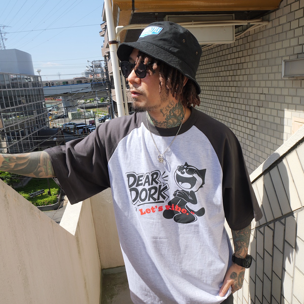 Felix Raglan T-shirt Ash/Sumi