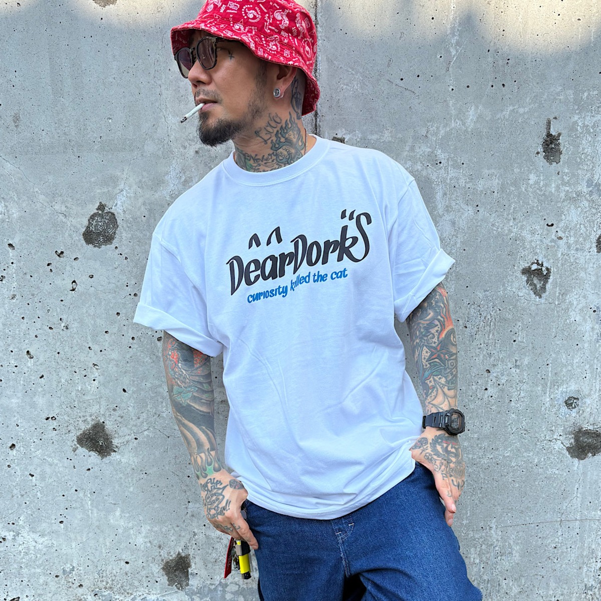 Cat Logo T-shirt White 008